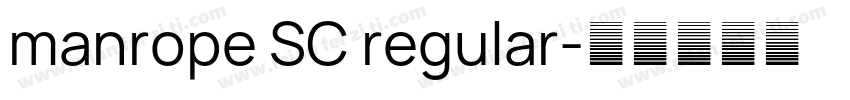 manrope SC regular字体转换